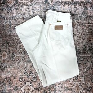 Vintage Wrangler Cowboy Cut 13MWZ Jeans Men's 32x29 White Denim Usa Made